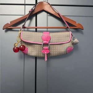 Nine West Pink and Tan Shoulder Bag